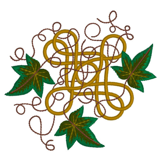 Celtic Ivy machine embroidery