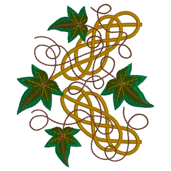 Celtic Ivy machine embroidery