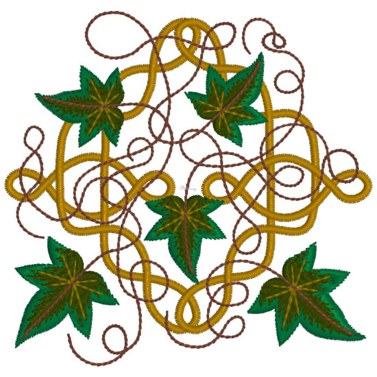 Celtic Ivy machine embroidery