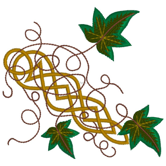 Celtic Ivy machine embroidery