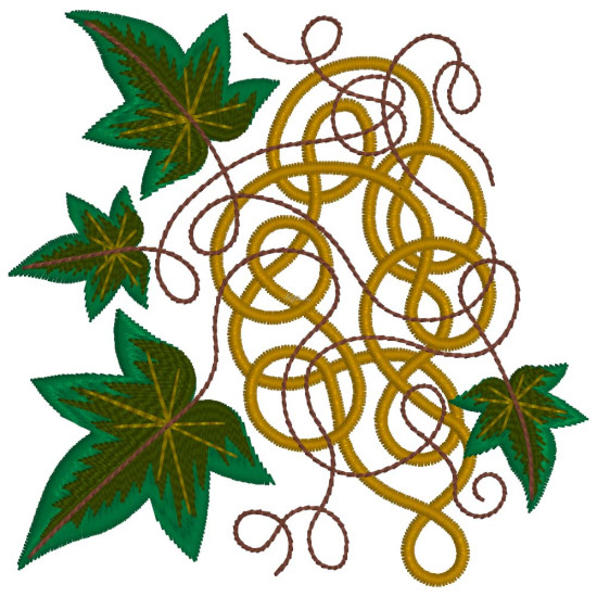Celtic Ivy machine embroidery