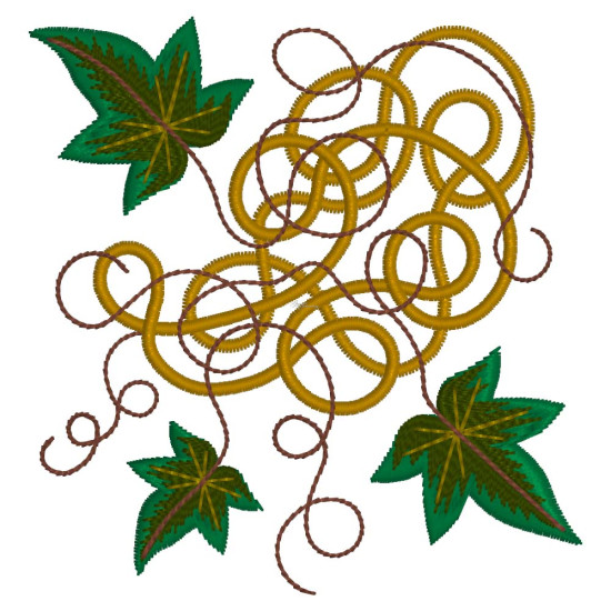 Celtic Ivy machine embroidery