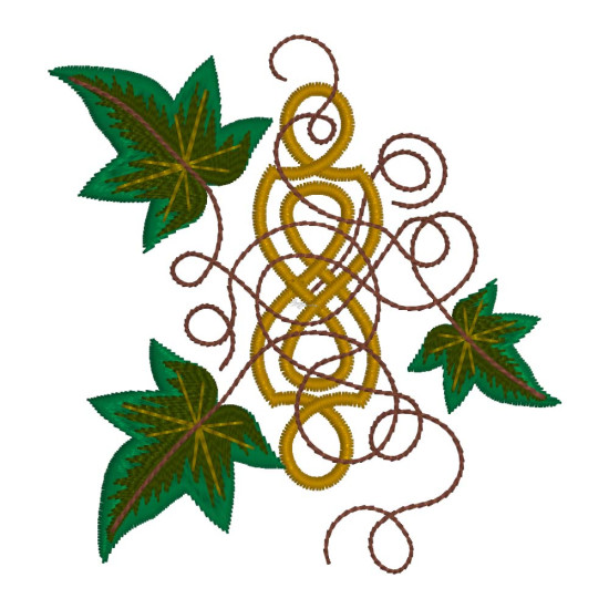 Celtic Ivy machine embroidery