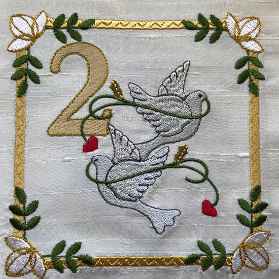 12 days of Christmas machine embroidery designs 