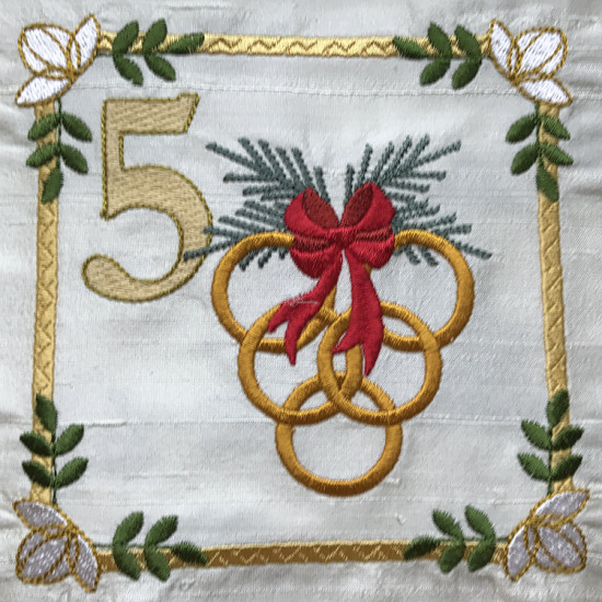 12 days of Christmas machine embroidery designs 
