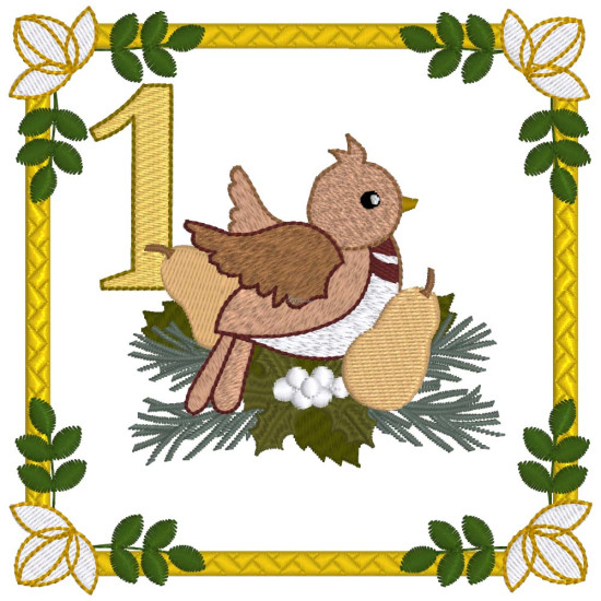 12 days of Christmas machine embroidery designs 