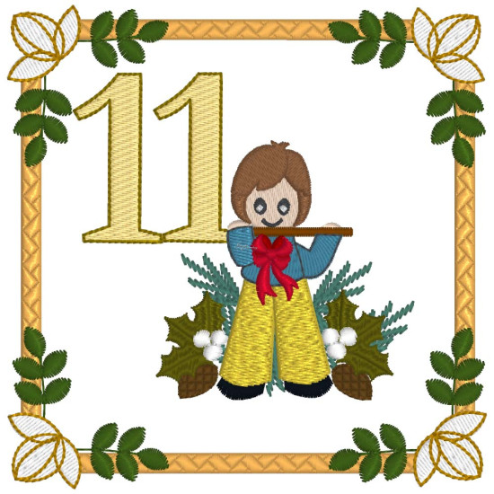 12 days of Christmas machine embroidery designs 