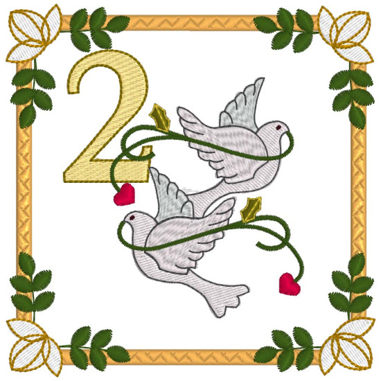 12 days of Christmas machine embroidery designs 