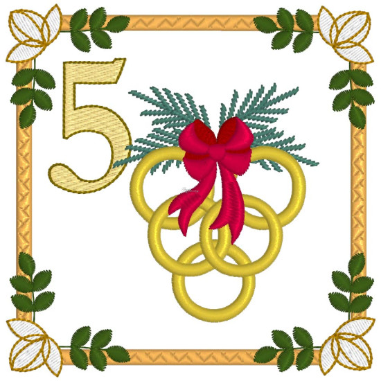 12 days of Christmas machine embroidery designs 