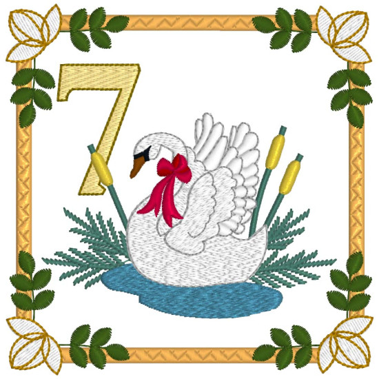 12 days of Christmas machine embroidery designs 