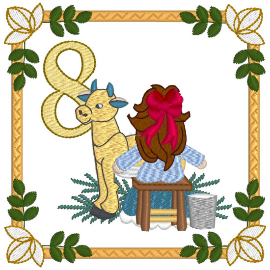 12 days of Christmas machine embroidery designs 