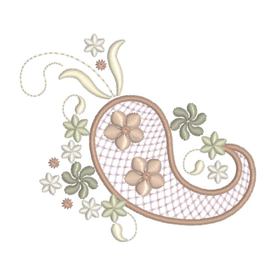 Almond Silk Paisley 1