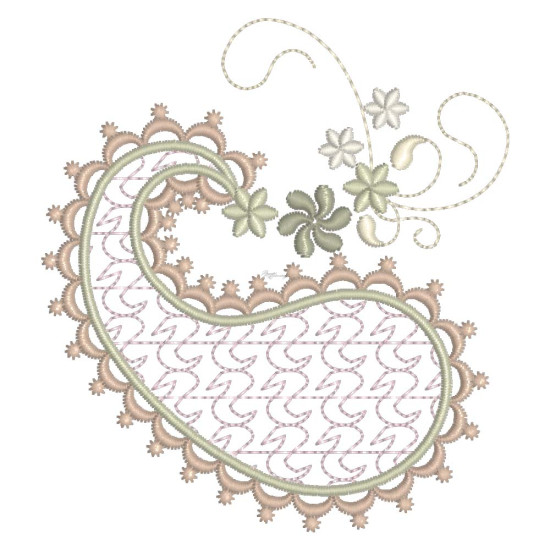Almond Silk Paisley 1