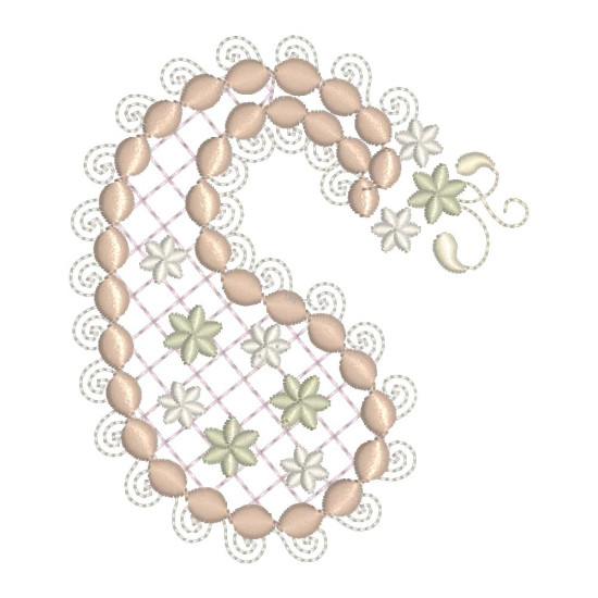 Almond Silk Paisley 1