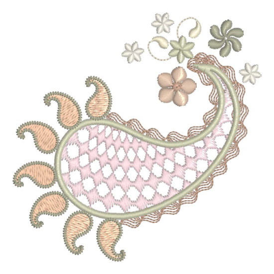 Almond Silk Paisley 1