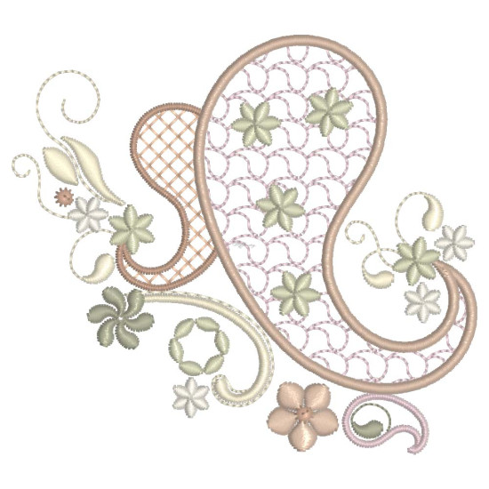 Almond Silk Paisley 1