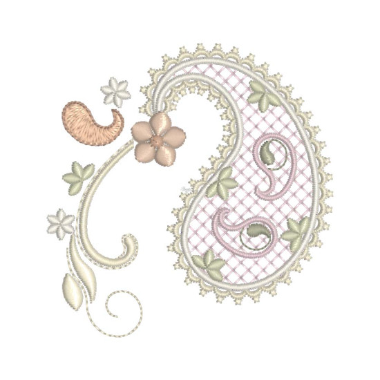 Almond Silk Paisley 1