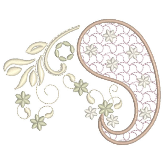 Almond Silk Paisley 1