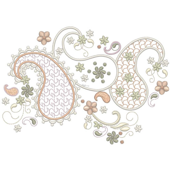 Almond Silk Paisley 2