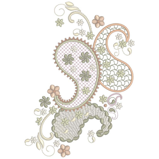 Almond Silk Paisley 2