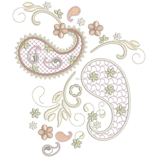 Almond Silk Paisley 2
