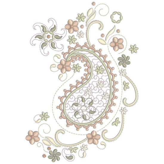 Almond Silk Paisley 2