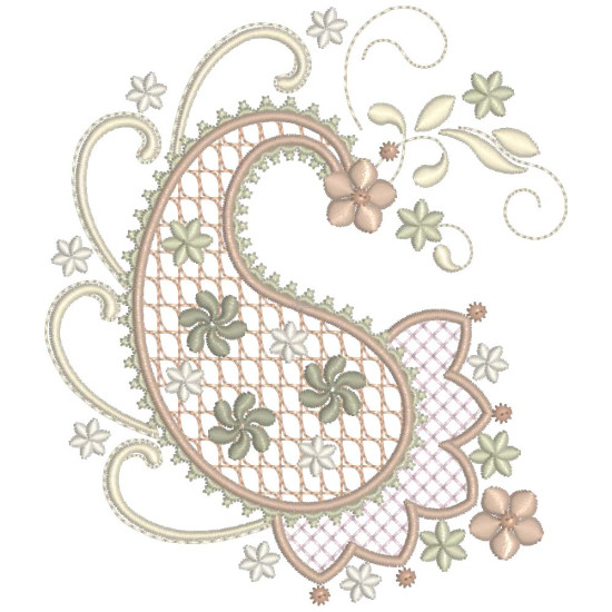 Almond Silk Paisley 2
