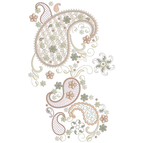 Almond Silk Paisley 3
