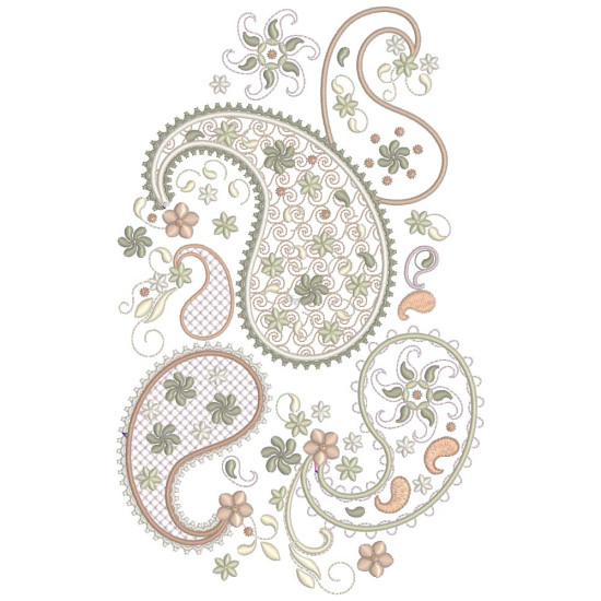 Almond Silk Paisley 3
