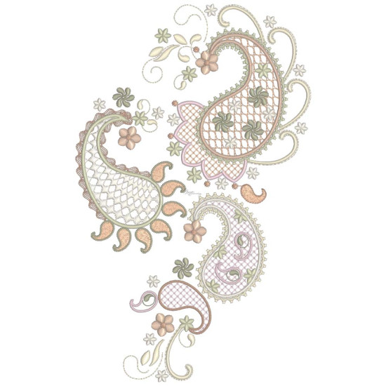 Almond Silk Paisley 3