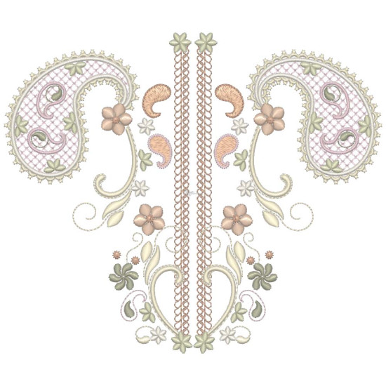 Almond Silk Paisley 3