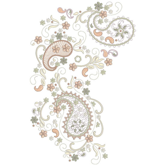 Almond Silk Paisley 4