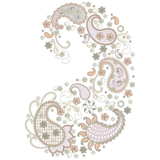 Almond Silk Paisley 4