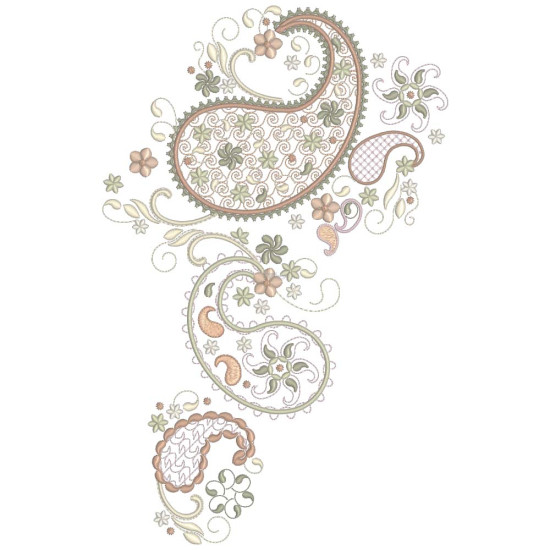 Almond Silk Paisley 4