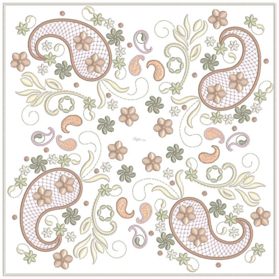 Almond Silk Paisley 4