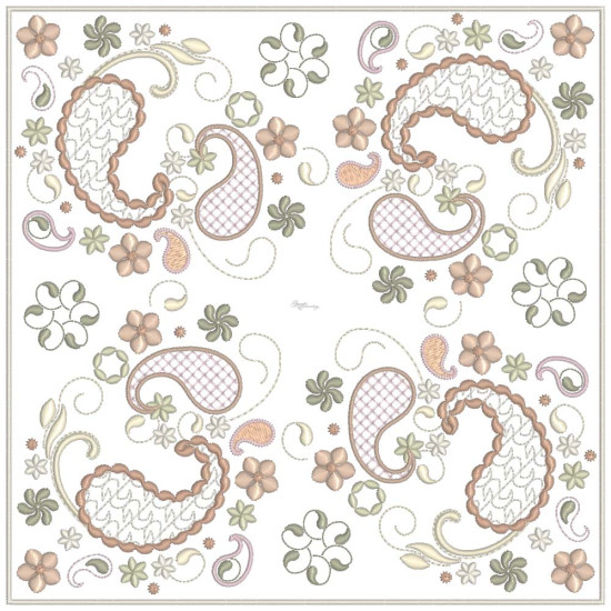Almond Silk Paisley 4