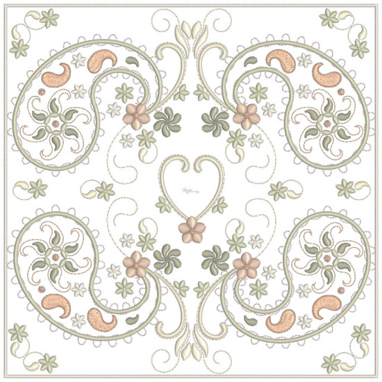Almond Silk Paisley 4