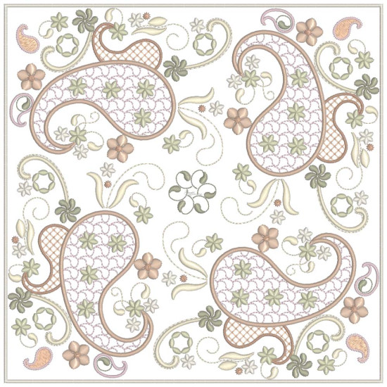 Almond Silk Paisley 4