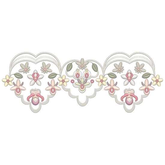 Beatrice Orchid floral embroidery designs