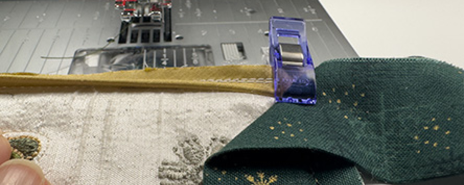 Finishing the Graceful Ivy quilted wallhanging