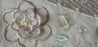 Crazy Quilt block pastels and luxury fabrics