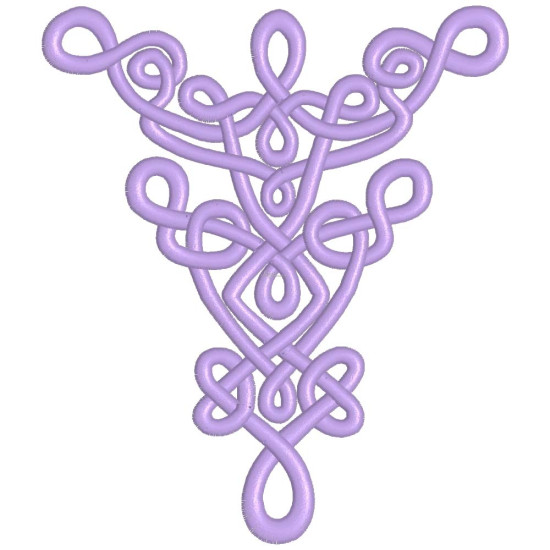 Celtic machine embroidery