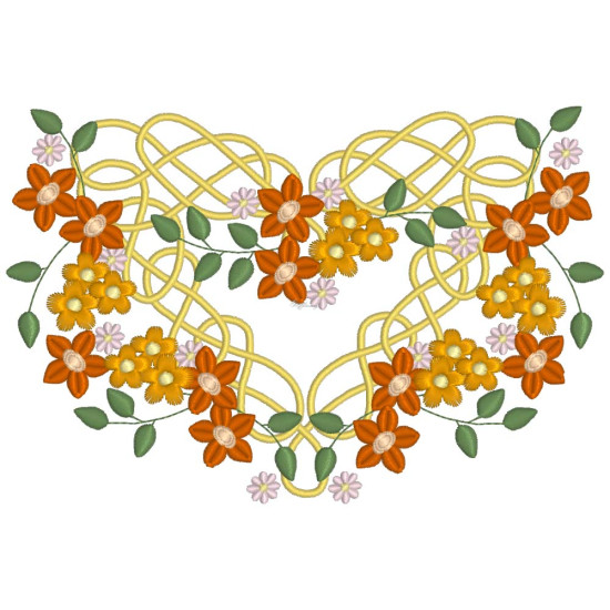 Celtic machine embroidery