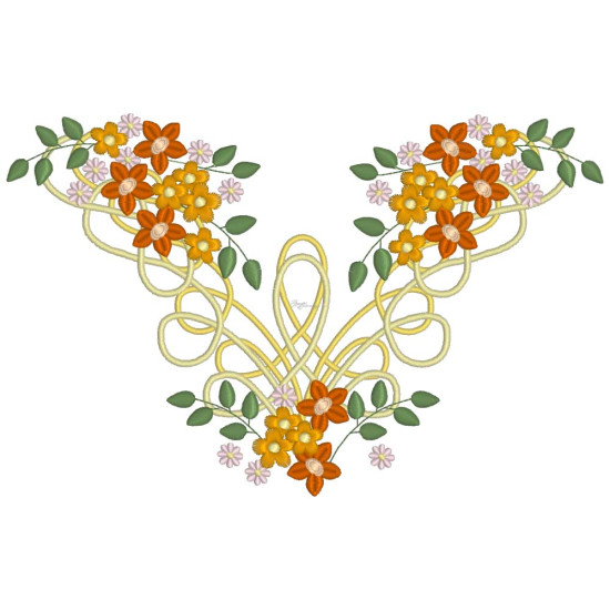 Celtic machine embroidery