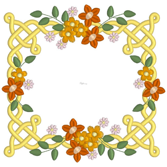 Celtic machine embroidery