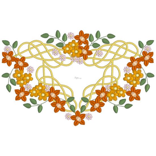 Celtic machine embroidery