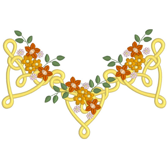 Celtic machine embroidery