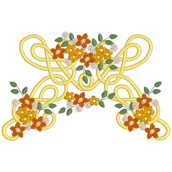 Celtic machine embroidery