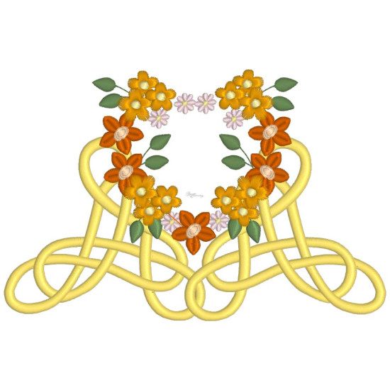 Celtic machine embroidery