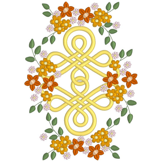 Celtic machine embroidery